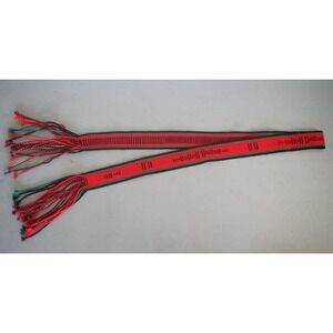 Chelsea Begay - Navajo Native American Indian Red‎ Green & Black Sash - 96" x 3"